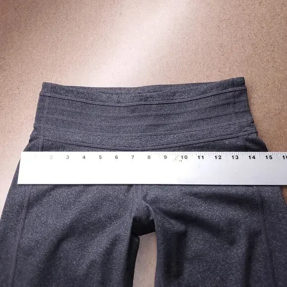 Prana Yoga Pants Women S Charcoal Gray Heather Wide Leg Flare Athleisure Casual - Picture 9 of 12